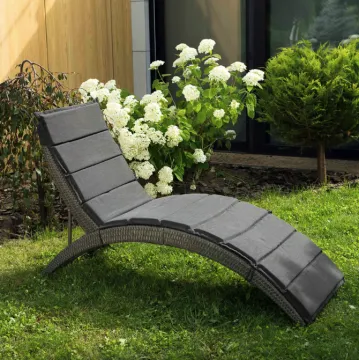 Садовий шезлонг Di Volio Ciampino чорний/графітовий