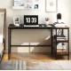 Image 3 for Комп'ютерний стіл Costway Tiffany з двома полицями в стилі Loft