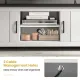 Image 8 for Тумба під телевізор Costway Farmhouse TV Console 65 з дверцятами та відкритими полицями білий