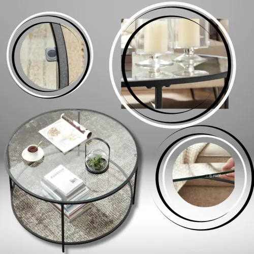 Круглая стеклянная столешница