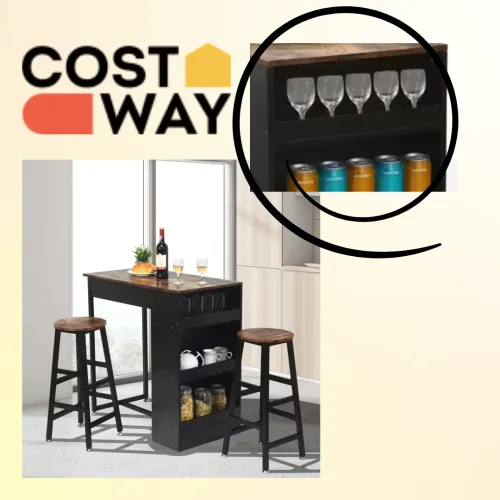 Барний стіл з полицями