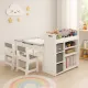 Image 3 for Детский набор Costway Fantastik 3 в 1: стол, 2 стулья, мольберт белый