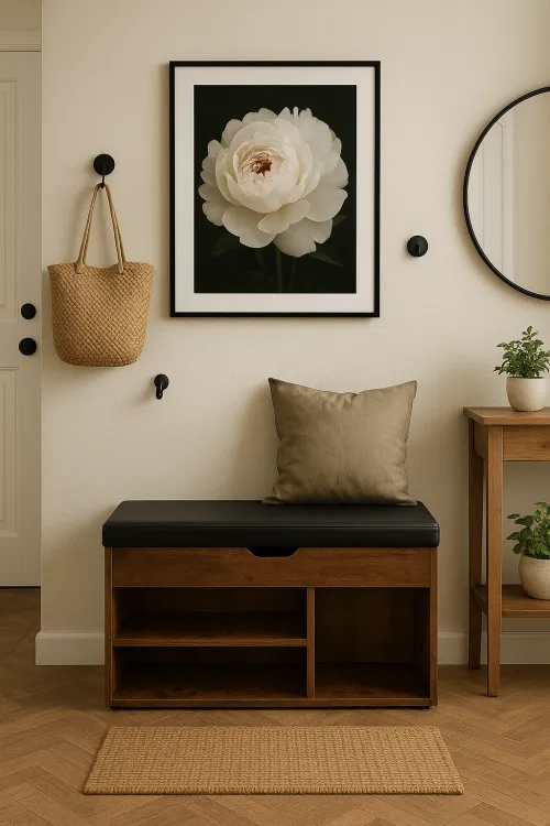 Тумба для обуви Leobert Gerbor с мягким сиденьем в стиле Loft