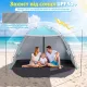 Image 3 for Пляжний намет-тент Pop-Up Costway Vista Vent Beach саморозкладний від сонця 3-4 місний блакитний