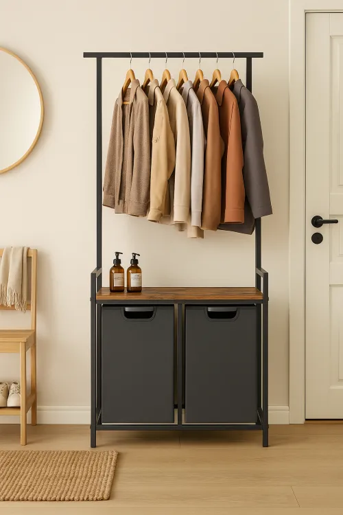 Корзина для белья Leobert Moro 92л с вешалкой в стиле Loft