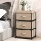 Image 2 for Комод-органайзер тканевый Costway Compact Tower на металлическом каркасе на 3 ящика лофт бежевый