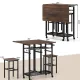 Image 5 for Комплект барний Costway Ravelli розкладний стіл з стільцями в стилі Loft