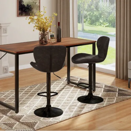 Комплект барних стільців Costway Dantes зі спинкою в стилі Loft