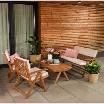 Комплект садових меблів Di Volio Lusiano складаний бежевий