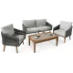 Image 2 for Комплект садових меблів Di Volio Matera Сірий/Світло-сірий