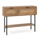 Image 1 for Стол-консоль Costway Stockholm Rattan с полкой в прихожую лофт натуральный