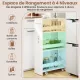 Image 2 for Узкий шкаф-пенал (карго) Costway SpaceSaver на колесиках с розеткой и USB для ниши 20см белый