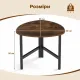 Image 11 for Журнальний столик Costway Tripod Coffee Table трикутний лофт коричневий