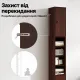 Image 7 for Шафа-пенал у ванну Costway Slim Tower вузька з шухлядою темно коричневий