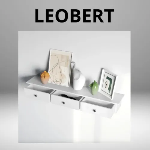 Настенные полки с выдвижными ящиками