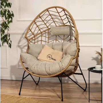 Крісло-кокон ротангове Di Volio Alcamo для відпочинку бежевий