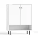 Image 1 for Комод кухонний Costway Rubberwood Kitchen з шафкою та нішею білий