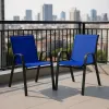 Комплект садових стільців Costway Patio з підлокітниками синій