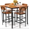Комплект меблів Costway Karen барний стіл з стільцями