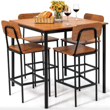 Комплект меблів Costway Karen барний стіл з стільцями