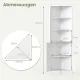 Image 3 for Угловой шкаф-пенал Costway CornerTower напольный с рифленой дверцей белый