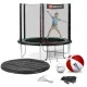 Image 3 for Батут Hop-Sport 8ft (244см) чорно-зелений з зовнішньою сіткою