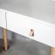 Image 5 for Туалетний столик Jumi Scandi з дзеркалом (шкіряні ручки) білий + стілець Saida бежевий