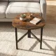 Image 5 for Журнальний столик Costway Tripod Coffee Table трикутний лофт коричневий