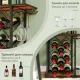 Image 6 for Стеллаж винный Costway Compact Beverage Bar 6 деревянный с держателем для бокалов