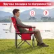 Image 4 for Крісло кемпінгове Costway Cooler розкладне XXL з термосумкою та підсклянником червоний