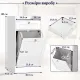 Image 2 for Тумба для ванної Costway Tilt-Out Laundry Cabinet з відкидним кошиком для білизни та шухлядою білий