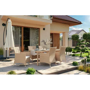 Садові меблі Di Volio VERONA 6+1 бежево-кремові