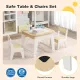 Image 9 for Комплект детской мебели Costway Kids Set 2-in-1 Desk стол и 2 стулья с двухсторонней столешницей-доской