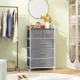 Image 6 for Комод-органайзер тканевый Costway Fabric Tower на металлическом каркасе на 5 ящик лофт серый