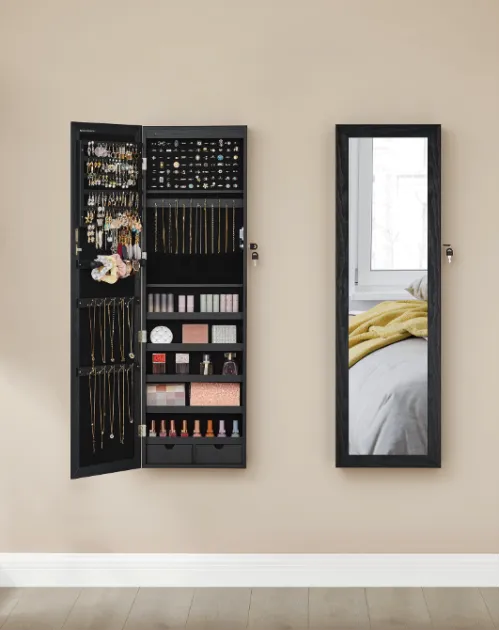 Зеркало-шкаф Leobert Kors с подсветкой в стиле Loft черный