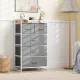 Image 2 for Комод-органайзер тканевый Costway Fabric Tower на металлическом каркасе на 5 ящик лофт серый