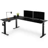 Комп'ютерний кутовий стіл Di Volio Trani з регульованою висотою лівий, чорний