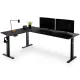 Комп'ютерний кутовий стіл Di Volio Trani з регульованою висотою лівий, чорний