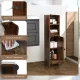 Image 6 for Пенал-шкаф для ванны Costway SlimBath Cabinet напольный с полками и дверцей коричневый