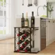 Image 3 for Стеллаж винный Costway Compact Beverage Bar 6 деревянный с держателем для бокалов