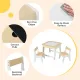 Image 11 for Комплект детской мебели Costway Kids Set 2-in-1 Desk стол и 2 стулья с двухсторонней столешницей-доской