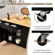 Image 10 for Кухонный остров Costway Multi-Storage Kitchen на колесиках, черный