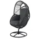 Image 13 for Крісло-кокон садове обертове Di Volio Vico анатомічна подушка, чорний