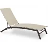 Садовий лежак Chomik GARDEN LINE SOUL з колесами бежевий