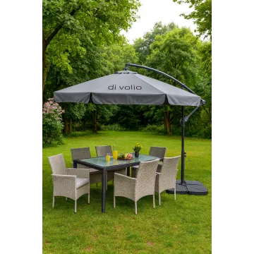 Парасолька садова Di Volio EMPOLI 300см сіра
