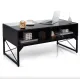 Image 7 for Журнальний стіл Costway Moderne з підсвіткою чорний