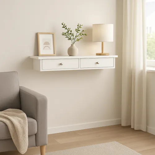 Полка настенная Leobert Corner белый