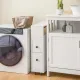 Image 8 for Вузька шафа-пенал (карго) Costway Rolling Slim на колесах 19см білий