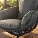 Image 5 for Крісло-кокон садове обертове Di Volio Vico анатомічна подушка, чорний