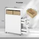 Image 2 for Вузька шафа-пенал (карго) Costway Rolling Slim на колесах 19см білий